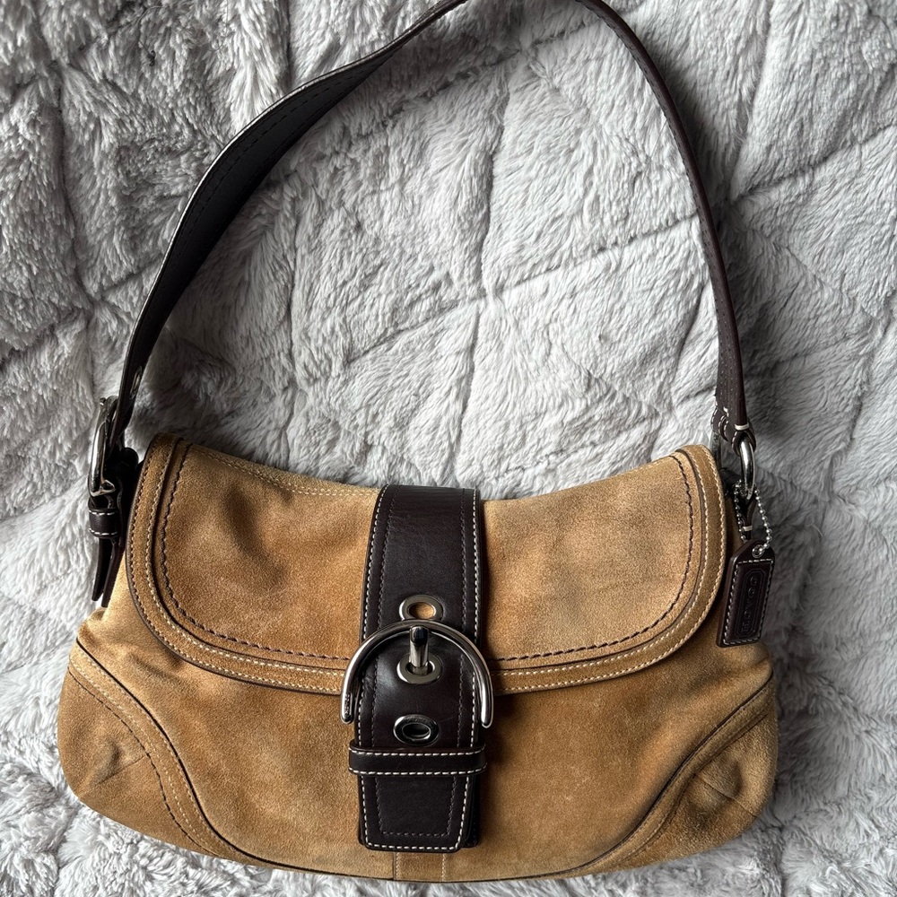RARE Y2K Suede Coach Soho Tan, Brown, 2007 - Picture 13 of 16